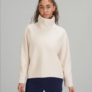 Lululemon Textured Funnel Neck Pullover White Opal
